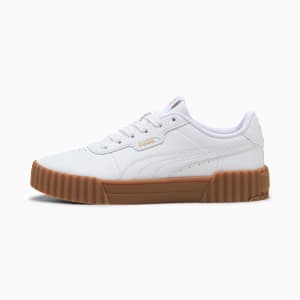 Sneakers Carina 3.0 Femme, PUMA White-PUMA Gold-Gum, extralarge